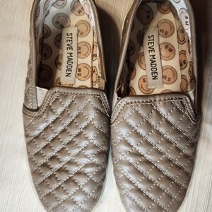 Steve Madden Kids Quilted Slip-On Shoes - Brown